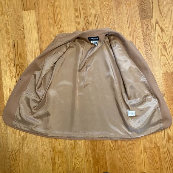 Vintage 100% camel brown blazer Sag Harbor Petite 8P with single button closure - Picture 3 of 8